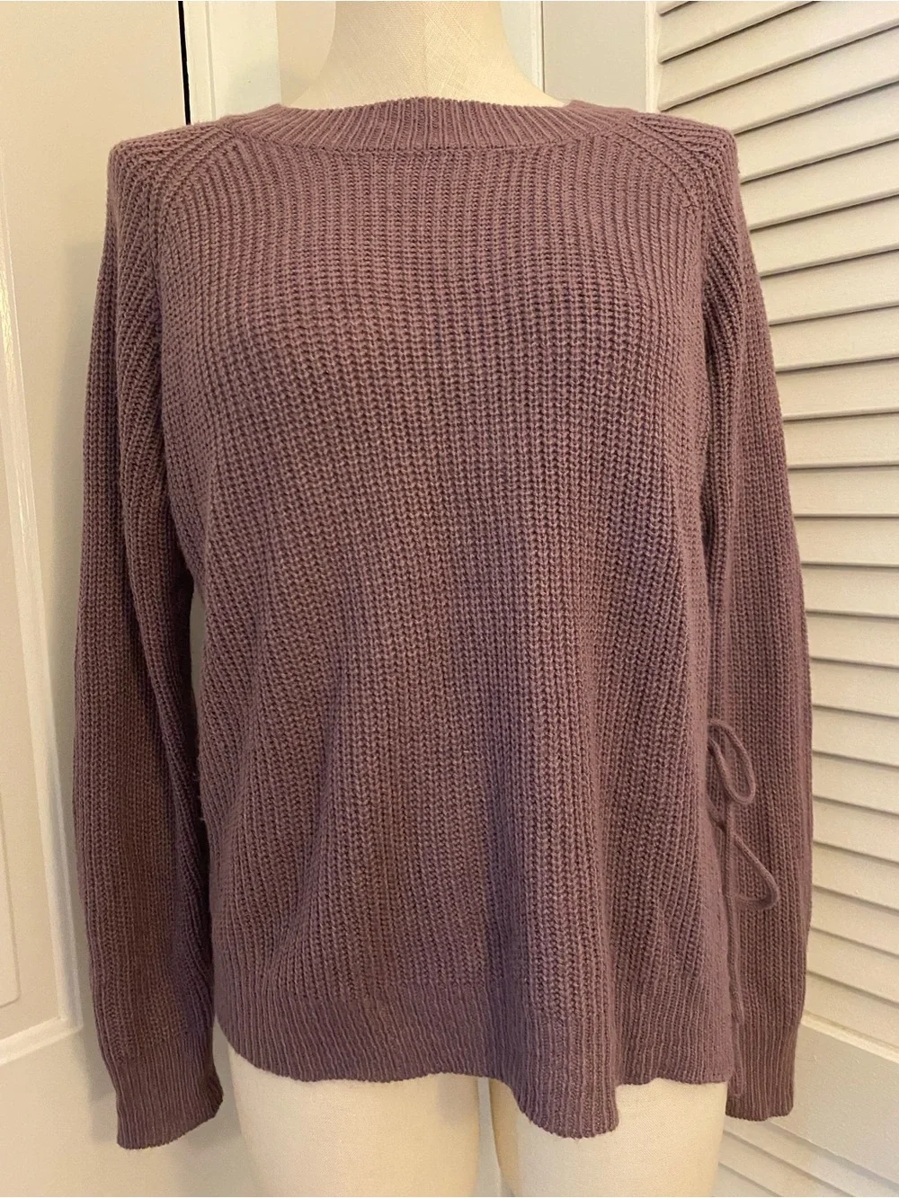 SHEIN Womens Purple Crewneck Knit Sweater- Size Large